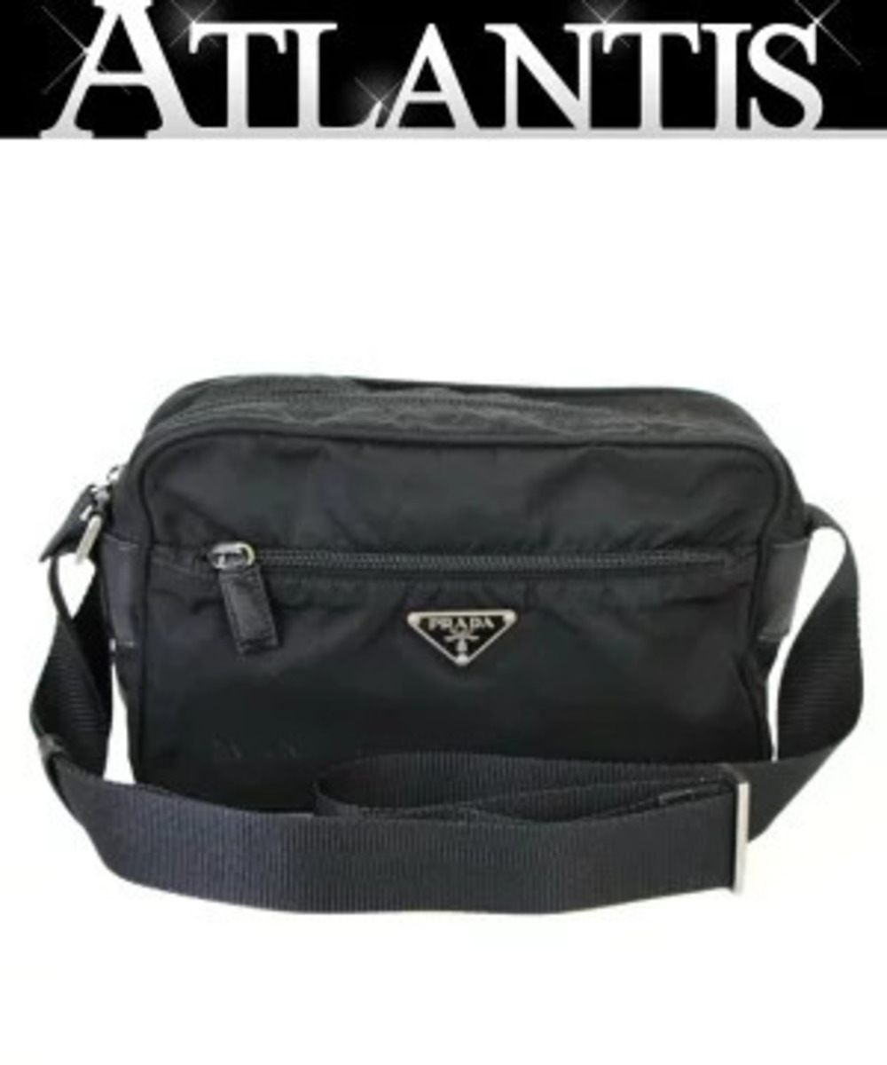 Prada Triangle Shoulder Bag Black